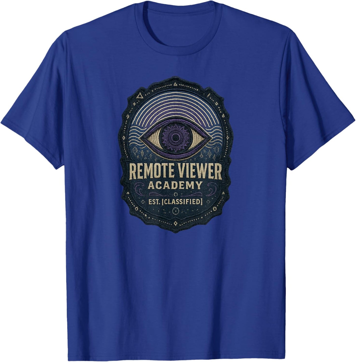 Remote Viewer Academy Psychic Third Eye Consciousness T-Shirt - T-Shirt | Royal
