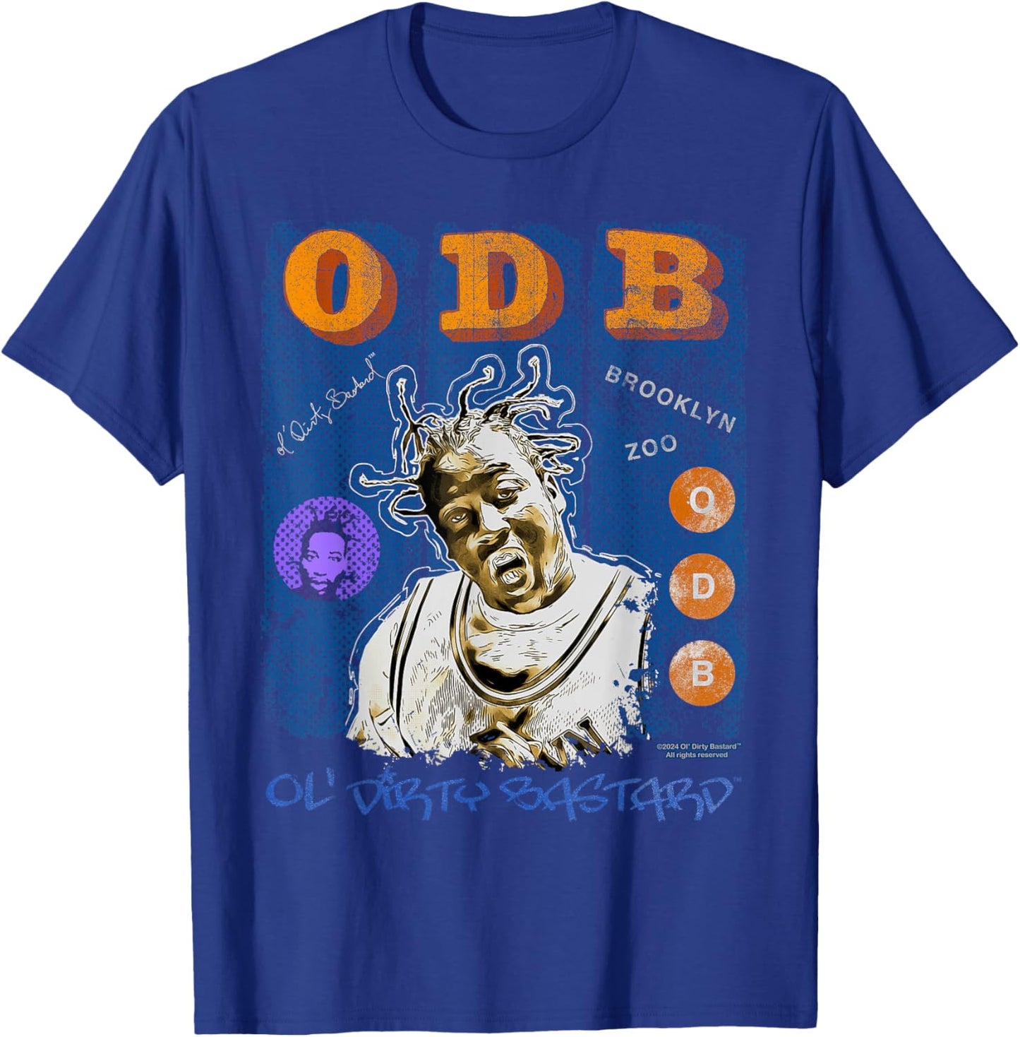 ODB Ol Dirty Ba--ard Mural Retro Brooklyn Zoo Hip Hop 90s T-Shirt - T-Shirt | Royal