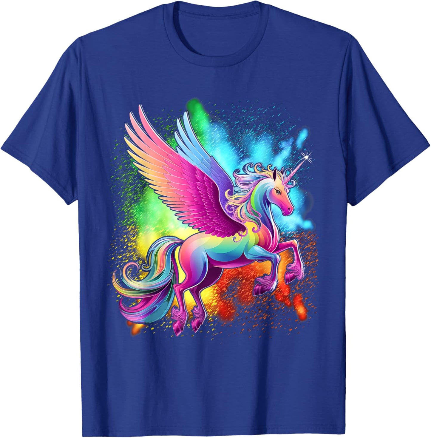 Purple Unicorn Colorful Psychedelic kawaii Trippy alt T-Shirt - T-Shirt | Royal