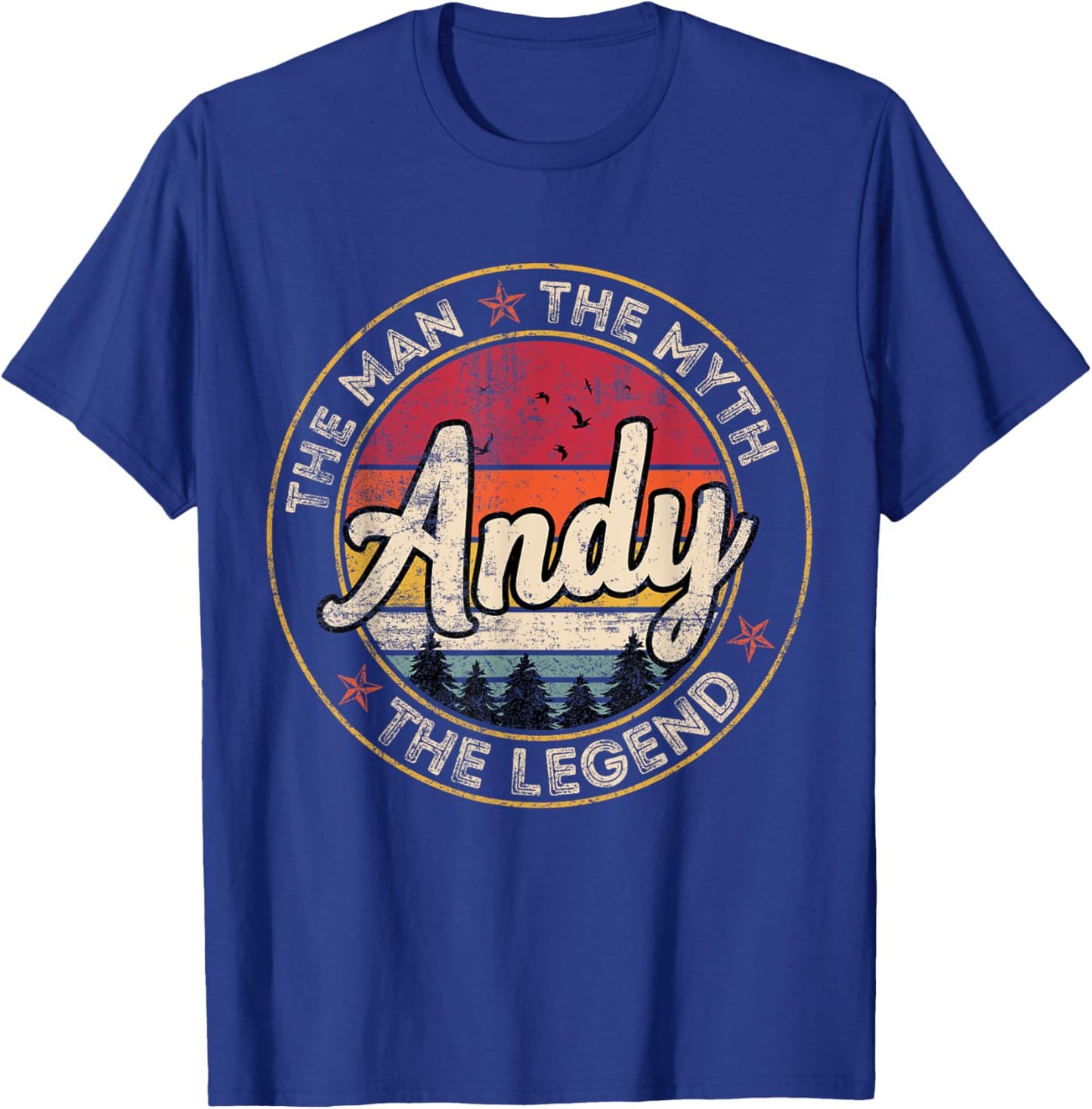 Andy The Man The Myth The Legend Personalized Name T-Shirt - T-Shirt | Royal