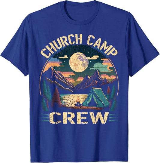 Church Camp Crew VBS Teachers Kids Christian Group Boys T-Shirt - T-Shirt | Royal