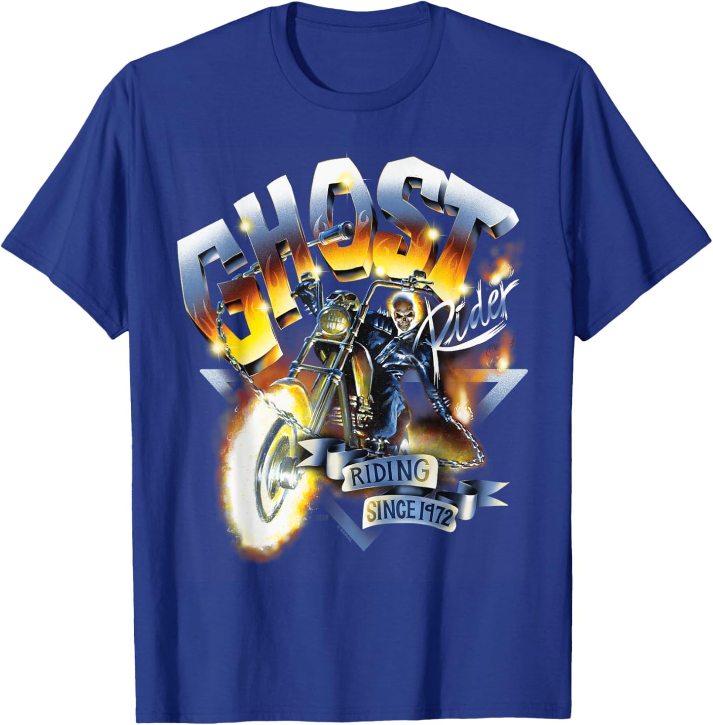 Ghost Rider - Biker Oversized T-Shirt - T-Shirt | Royal