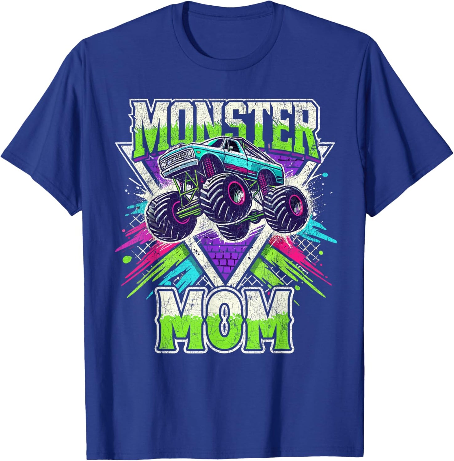 Matching Monster Truck Costume, Jam Birthday Monster Mom T-Shirt - T-Shirt | Royal