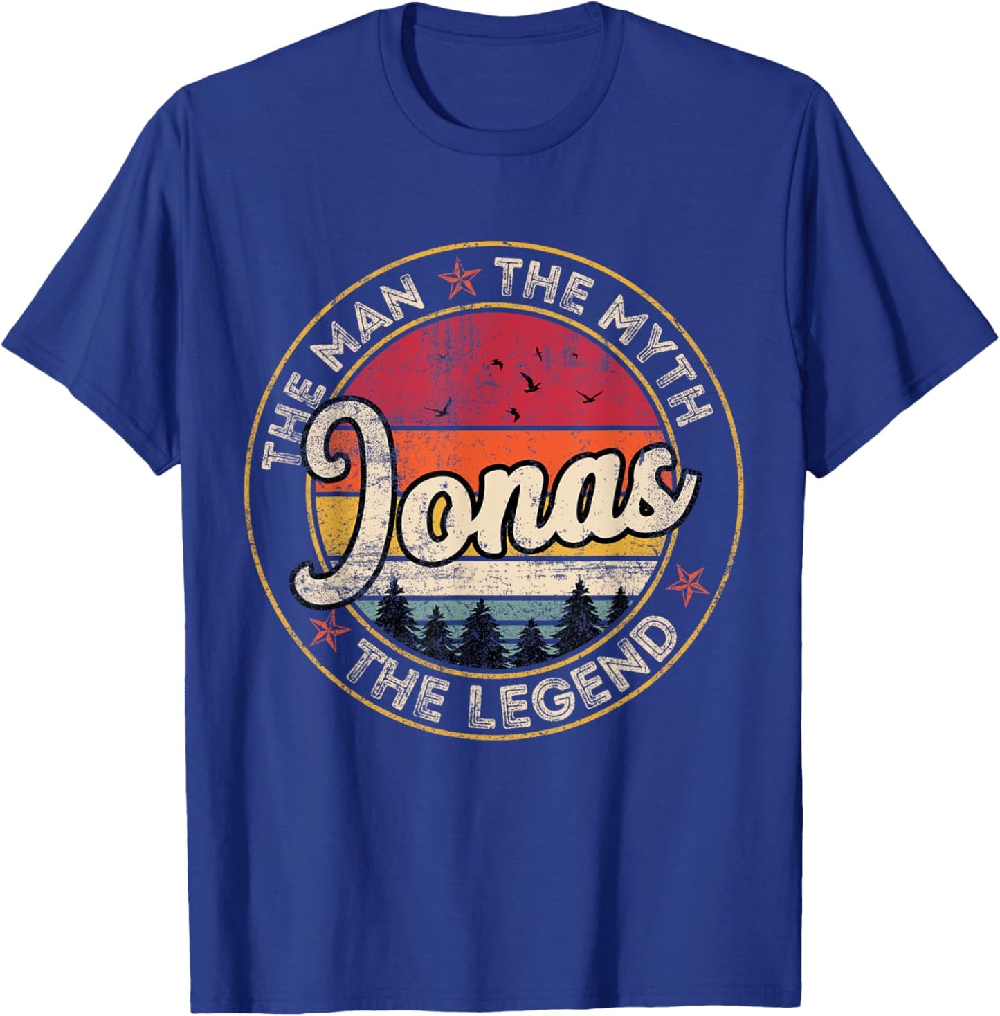 Jonas The Man The Myth The Legend Personalized Name T-Shirt - T-Shirt | Royal
