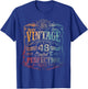 Vintage 1978 Limited Edition Shirt 48 Year Old 48th Birthday T-Shirt - T-Shirt | Royal
