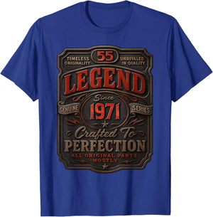 Vintage 1971 Limited Edition Shirt 55 Year Old 55th Birthday T-Shirt - T-Shirt | Royal