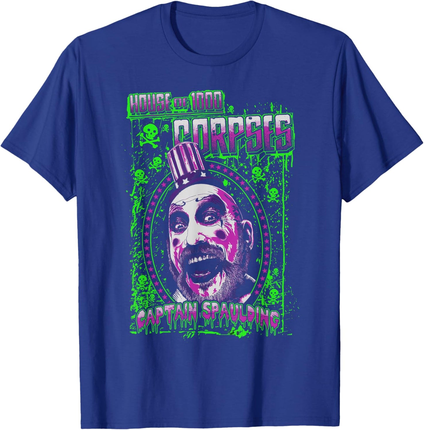 Rob Zombie – Captain Spaulding Green Splatter T-Shirt - T-Shirt | Royal