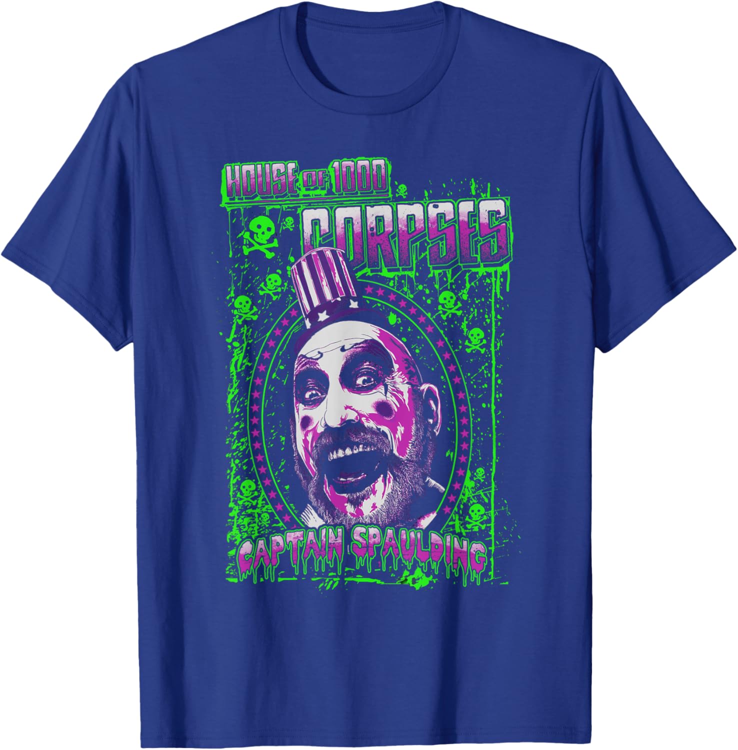 Rob Zombie – Captain Spaulding Green Splatter T-Shirt - T-Shirt | Royal