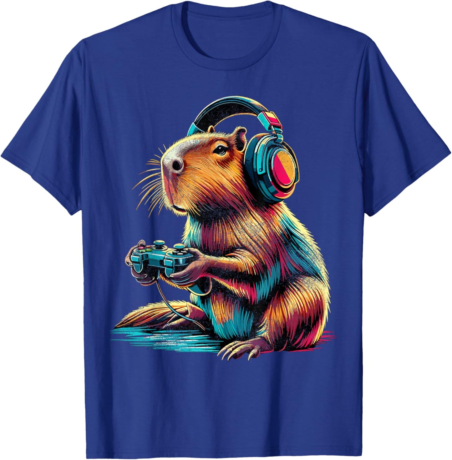 Capybara Funny Video Games Capybara T-Shirt - T-Shirt | Royal