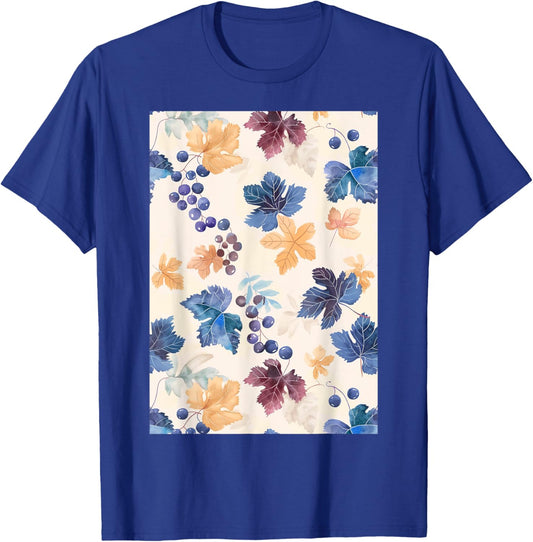 Vintage Pattern Art Grape T-Shirt - T-Shirt | Royal