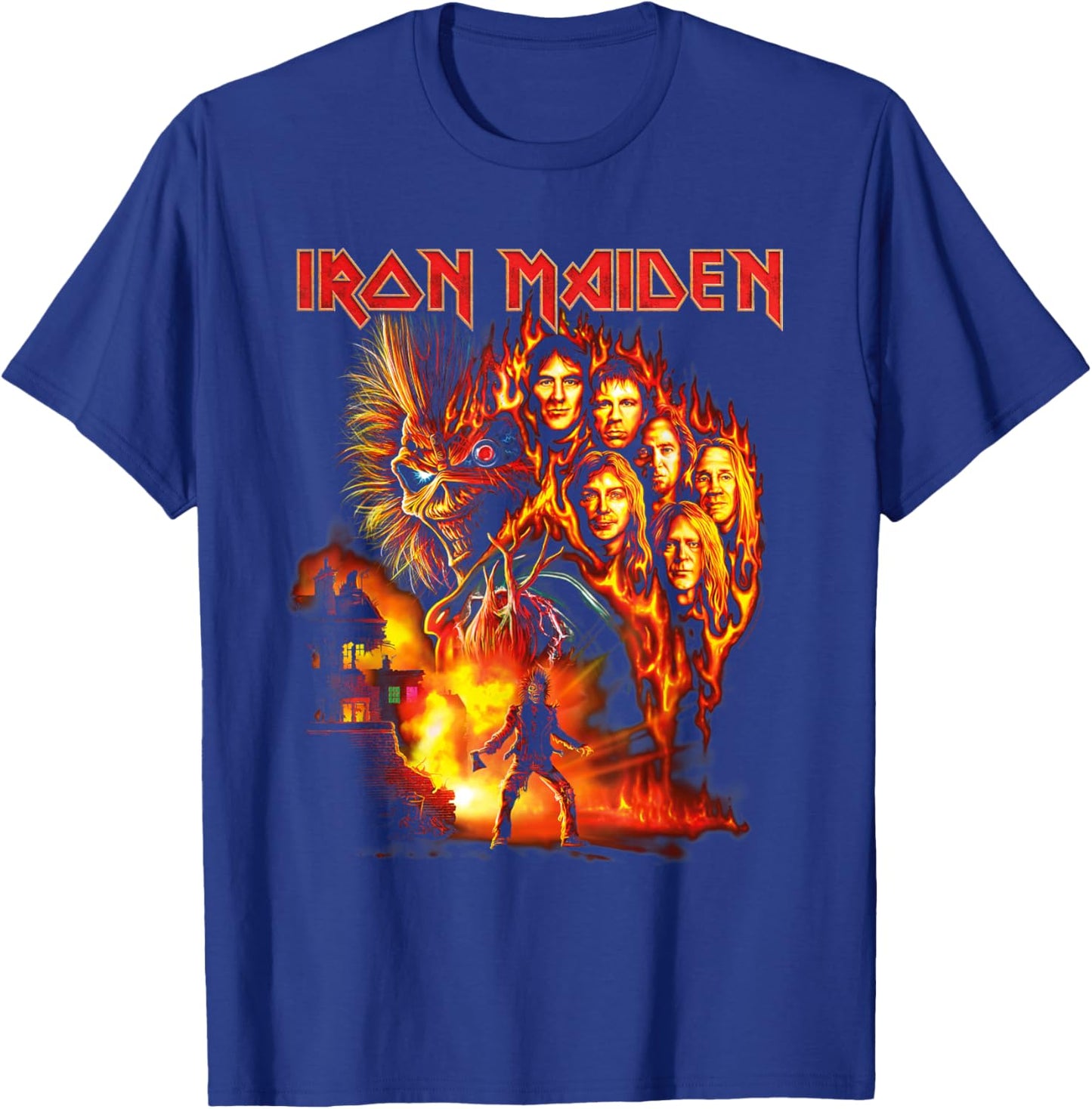 Iron Maiden Burning Ambition Amazon Exclusive T-Shirt - T-Shirt | Royal