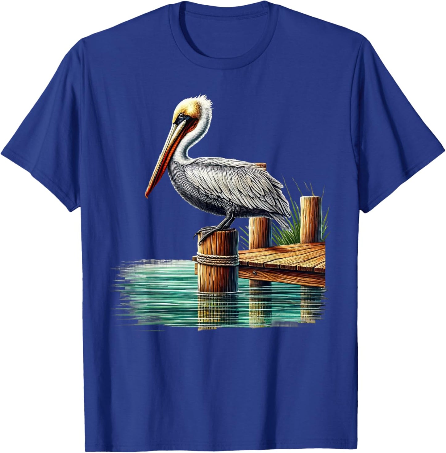 Unique Brown Pelican Piling Design for Pelican Lover T-Shirt - T-Shirt | Royal