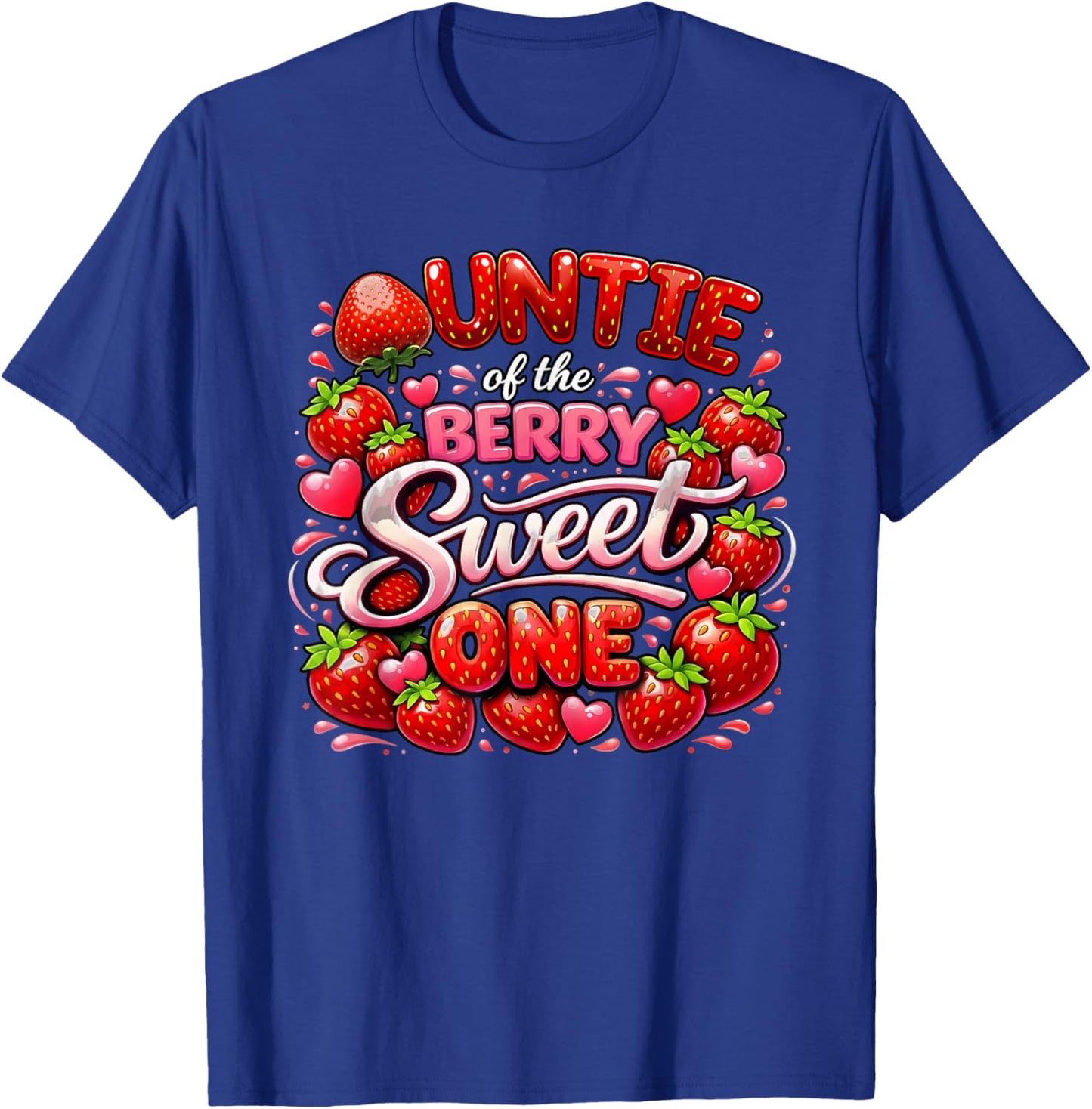 Aunt Auntie of The Berry Sweet One 1st Birthday Girl T-Shirt - T-Shirt | Royal
