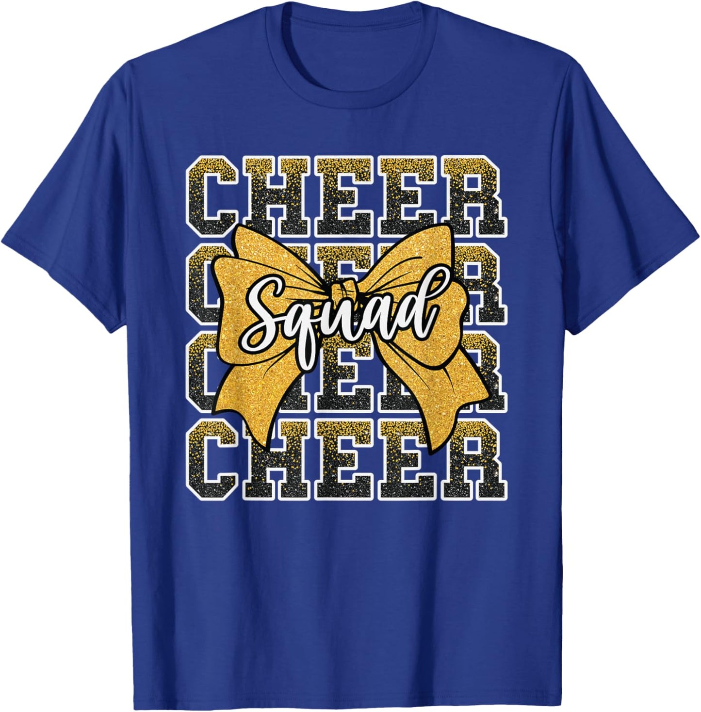 Yellow Cheer Squad Funny Sport Cheerleader Cheerleading Team T-Shirt - T-Shirt | Royal