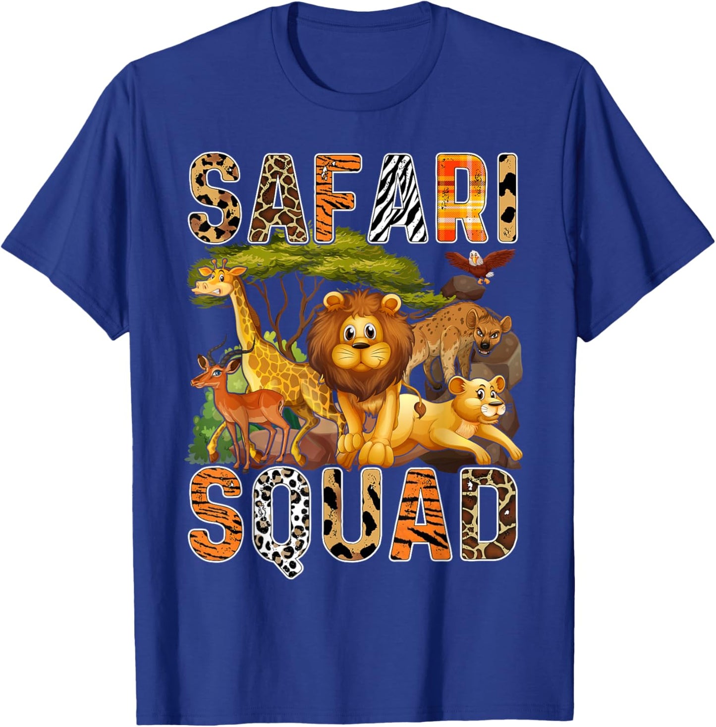 Safari Squad Wilderness Animal Lover Tourist Travel T-Shirt - T-Shirt | Royal