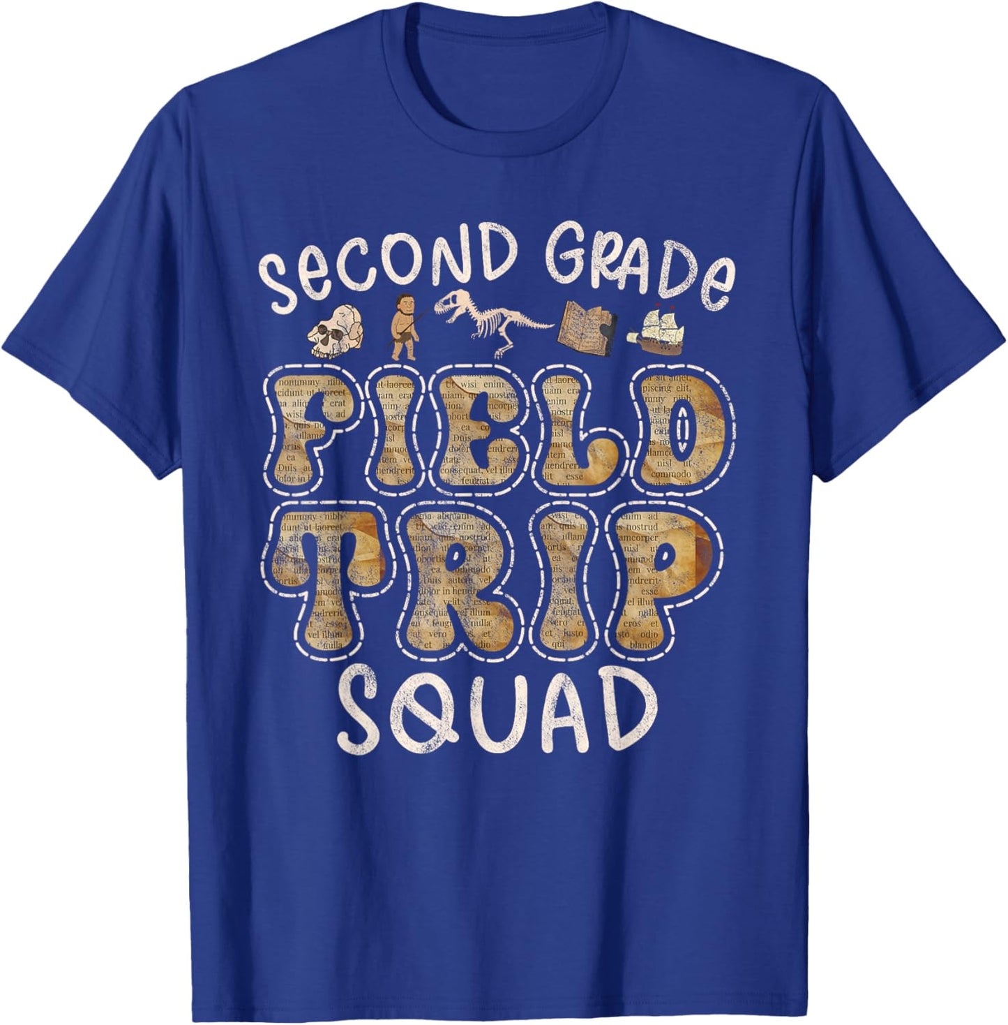 2nd Grade History Museum Field Trip Squad Teacher Student T-Shirt - T-Shirt | Royal