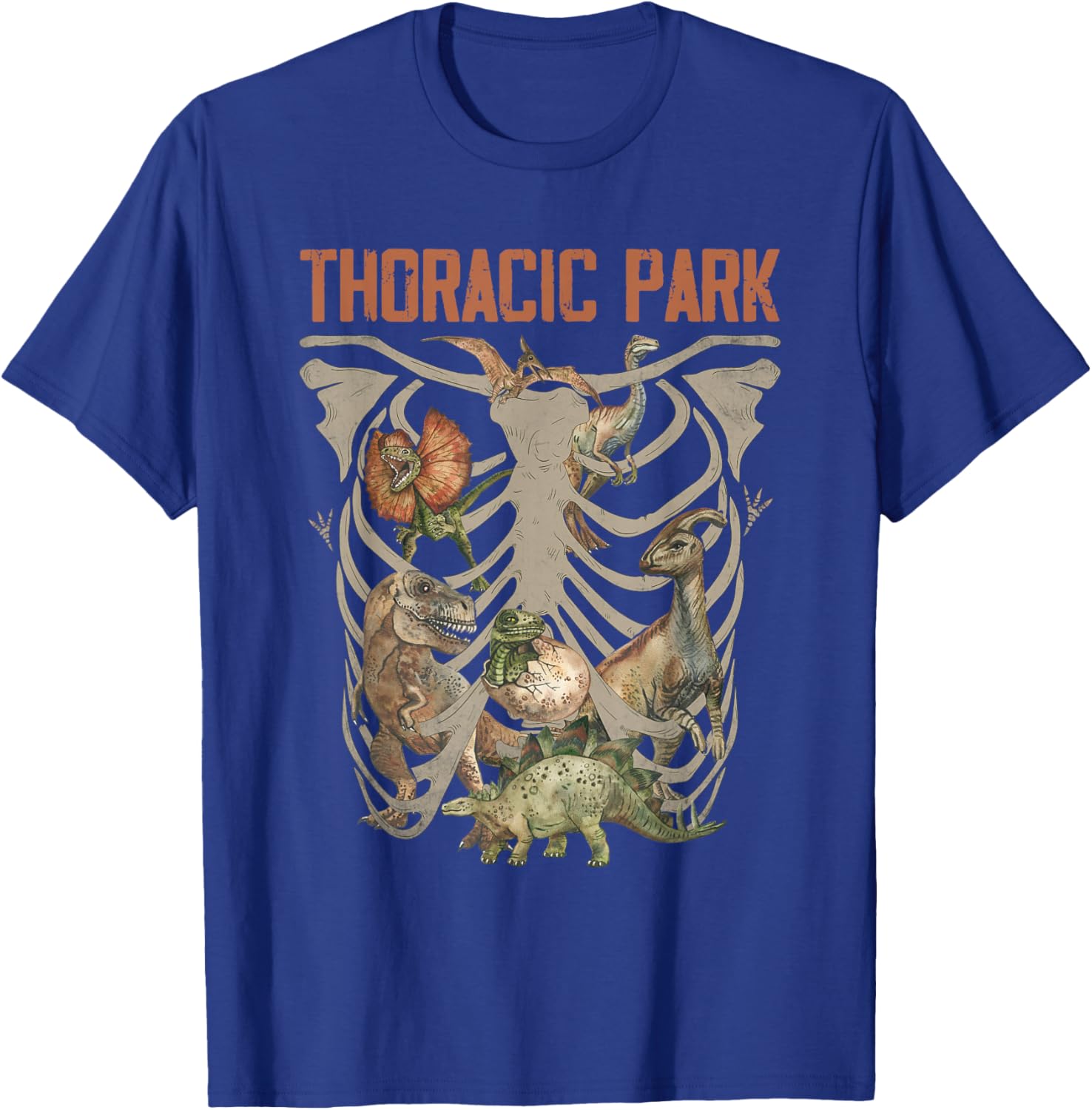 Retro Thoracic Musculoskeletal Park Nurse Funny Nurses Weeks T-Shirt - T-Shirt | Royal