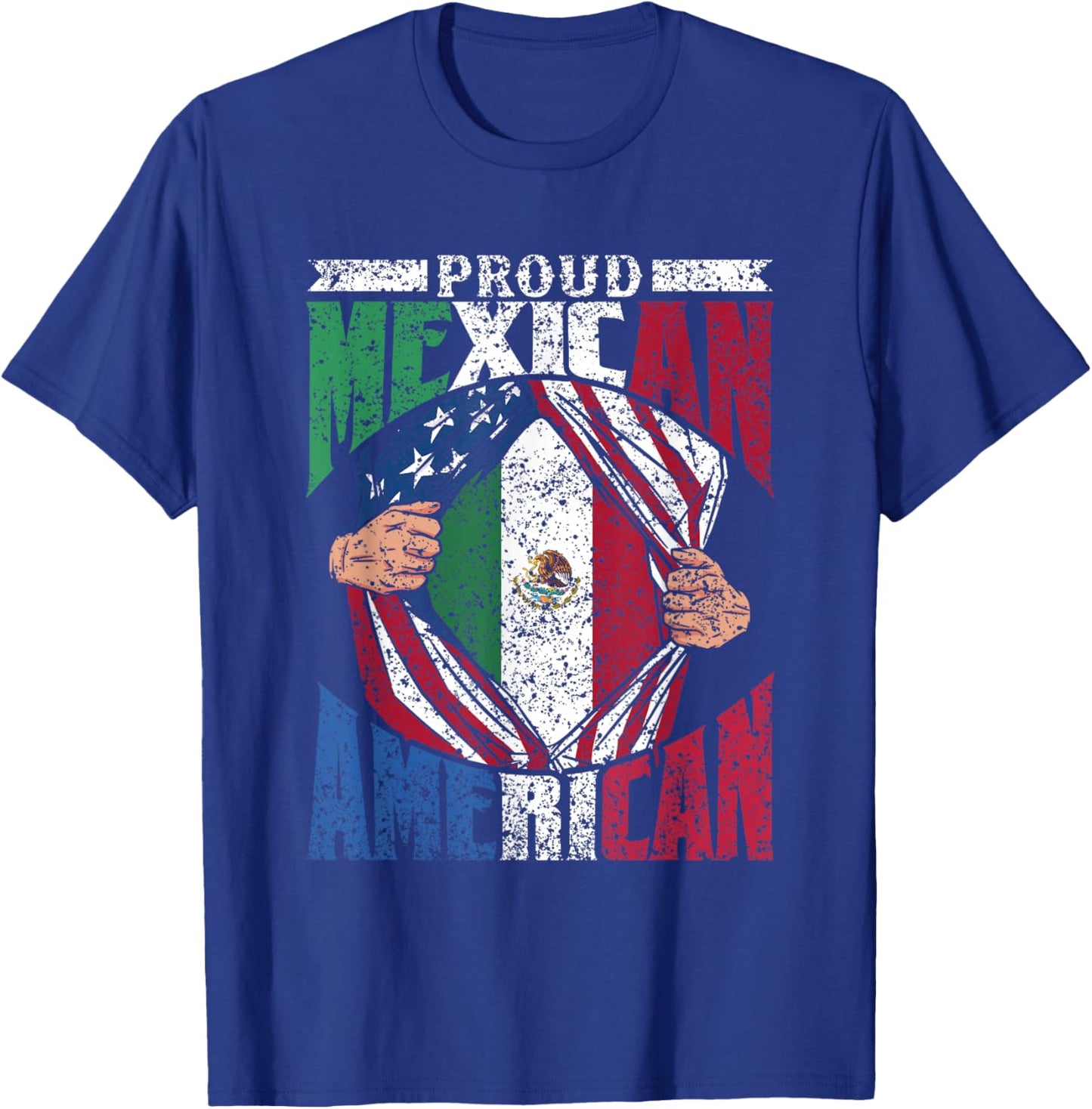 Proud Mexican American Us Mexican American T-Shirt - T-Shirt | Royal
