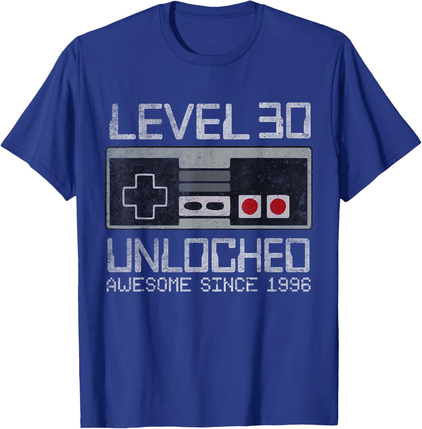 Level 30 Unlocked 30th Birthday 30 Year Old Video Gamer Man T-Shirt - T-Shirt | Royal