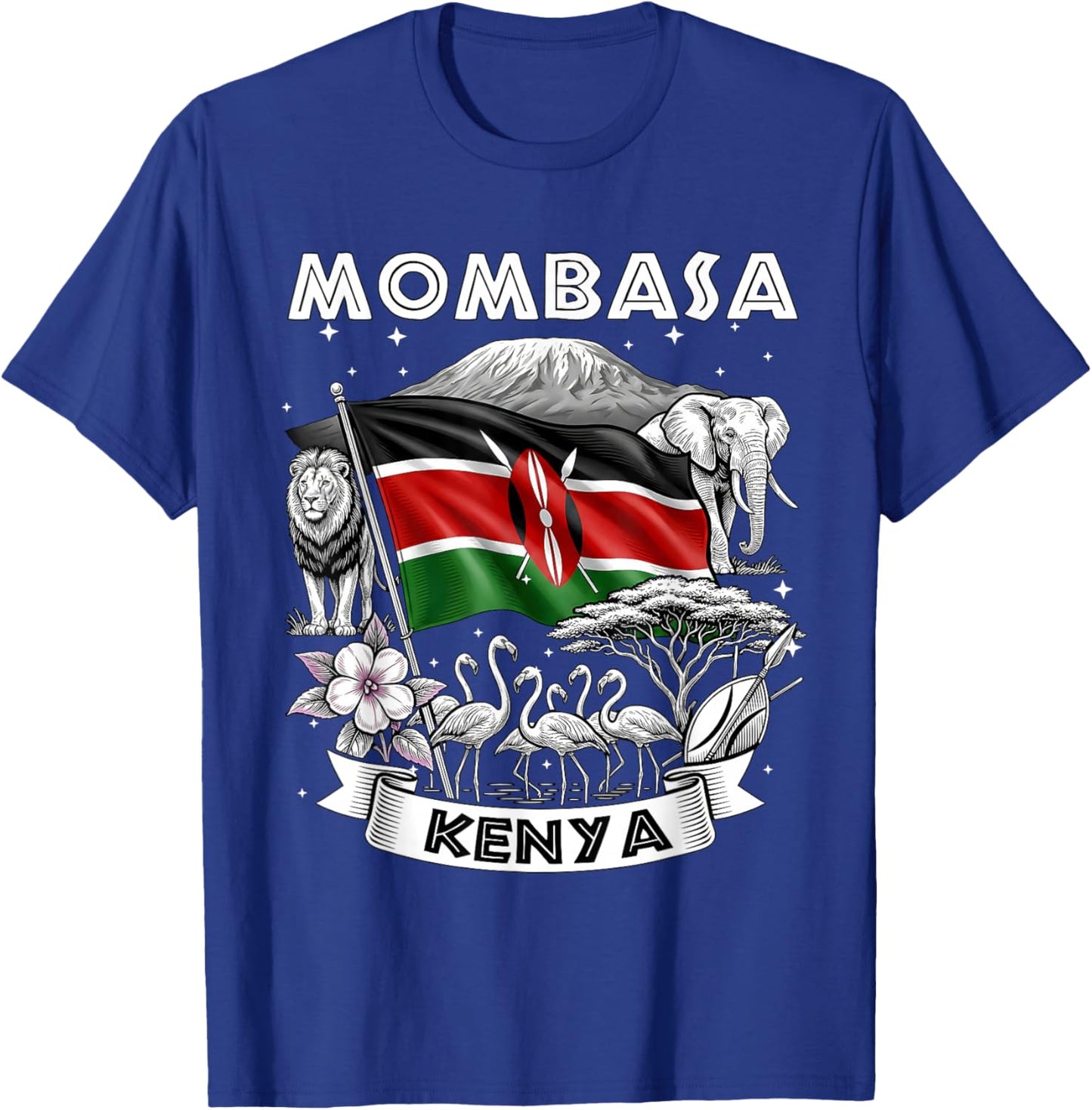 Mombasa Kenya African City Pride Graphic T-Shirt - T-Shirt | Royal