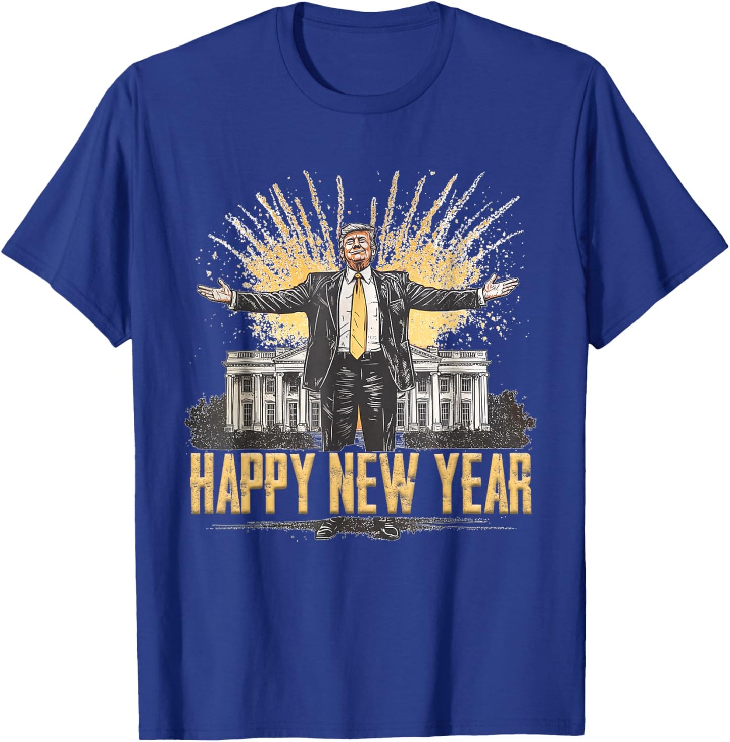 Happy New Year Party 2025 Trump 2024 Take America Back T-Shirt - T-Shirt | Royal