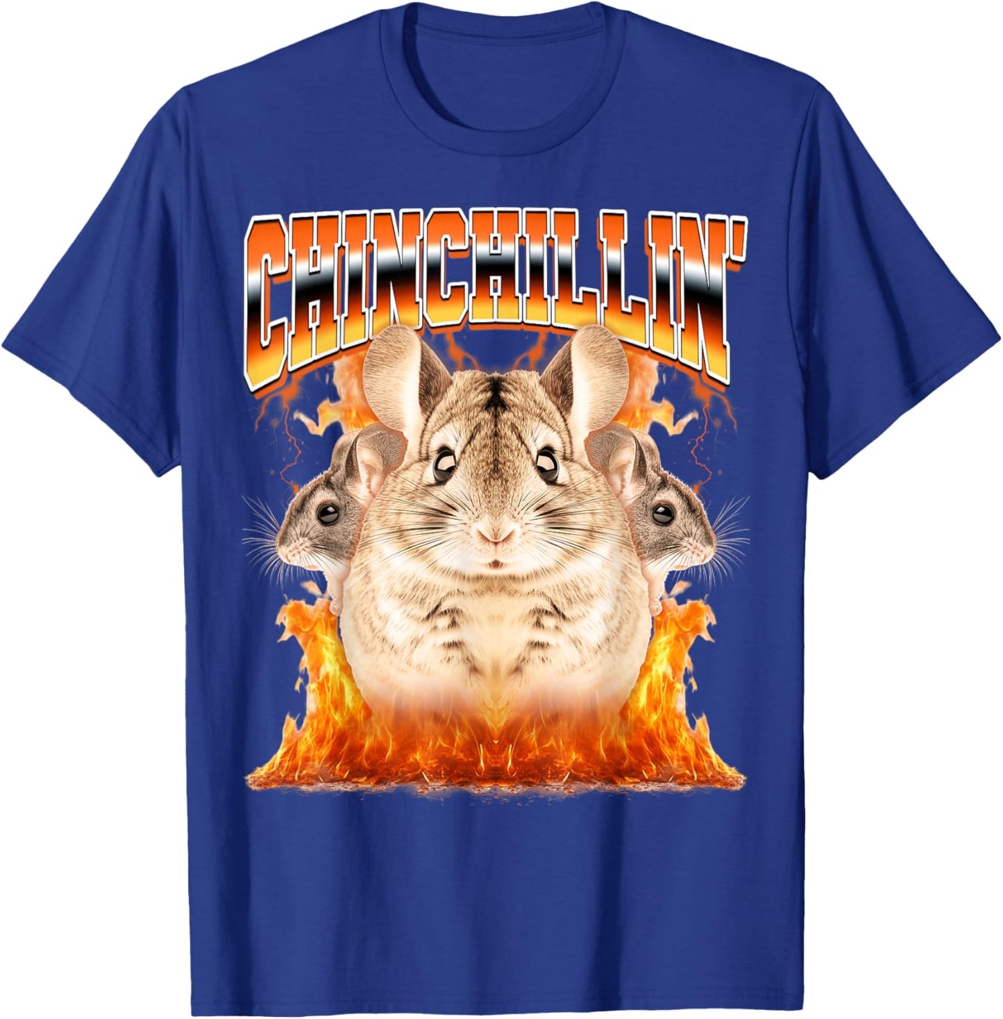 Chinchillin' Chinchilla Pet Chinchilla Lover 90s Bootleg T-Shirt - T-Shirt | Royal