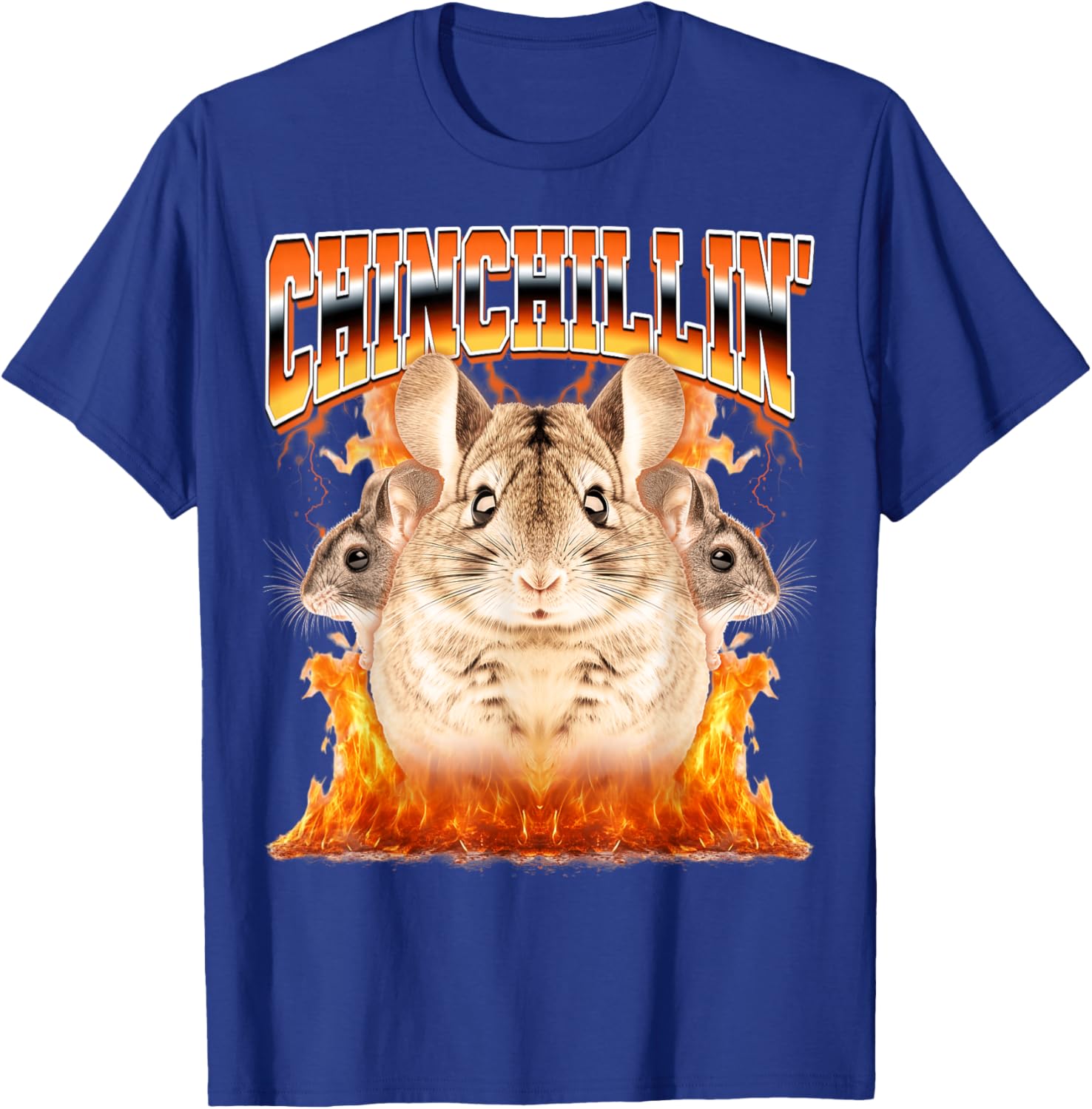 Chinchillin' Chinchilla Pet Chinchilla Lover 90s Bootleg T-Shirt - T-Shirt | Royal