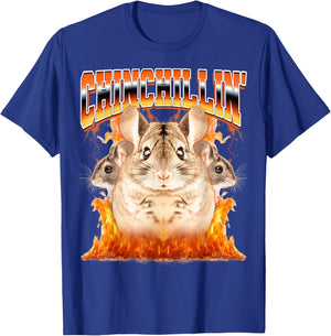 Chinchillin' Chinchilla Pet Chinchilla Lover 90s Bootleg T-Shirt - T-Shirt | Royal