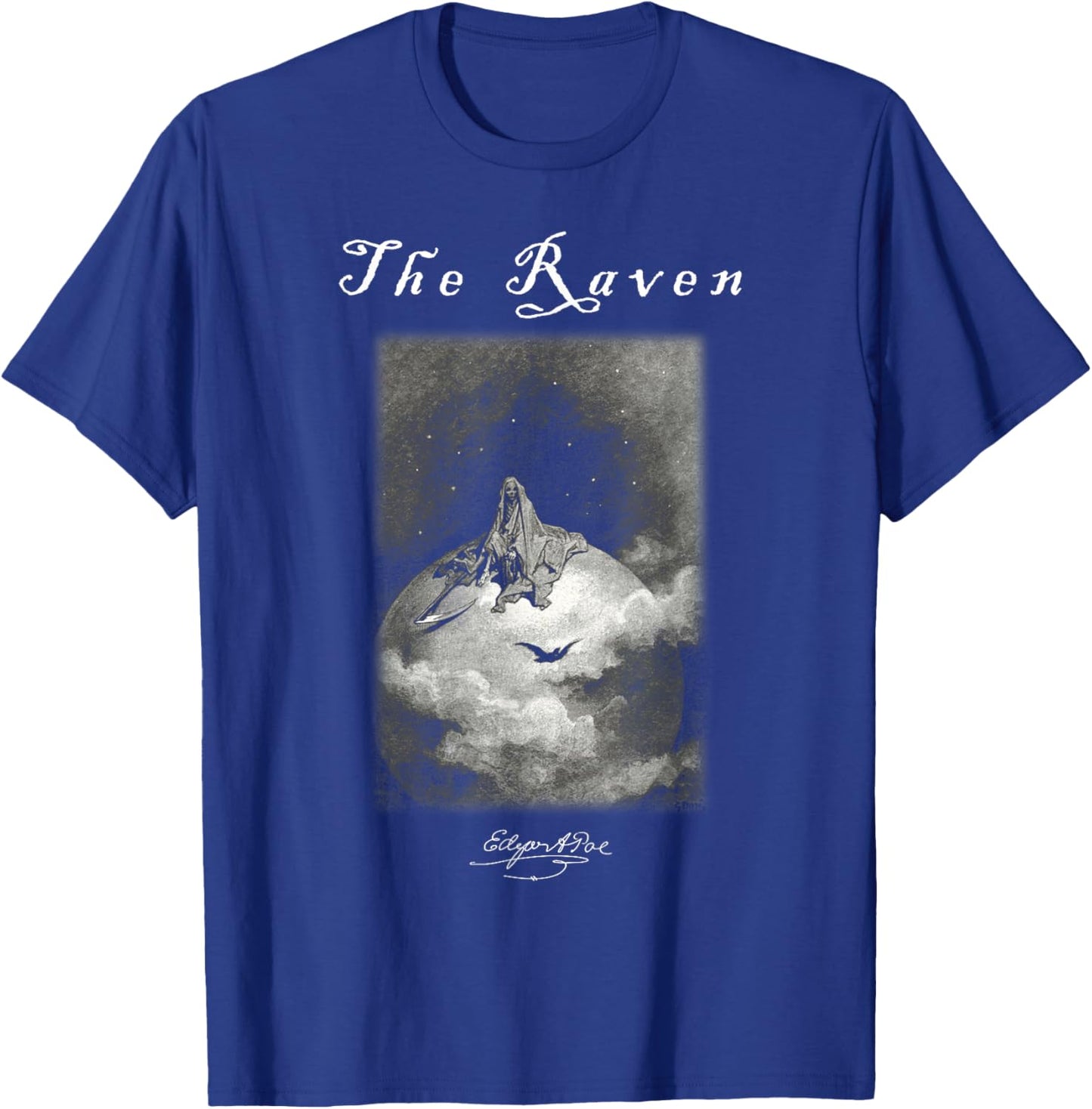 Gustave Dore The Raven 09 Edgar Allan Poe Art Metal Poem T-Shirt - T-Shirt | Royal