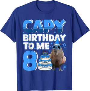 8 Years Capy Birthday to me Capybara 8th Birthday T-Shirt - T-Shirt | Royal