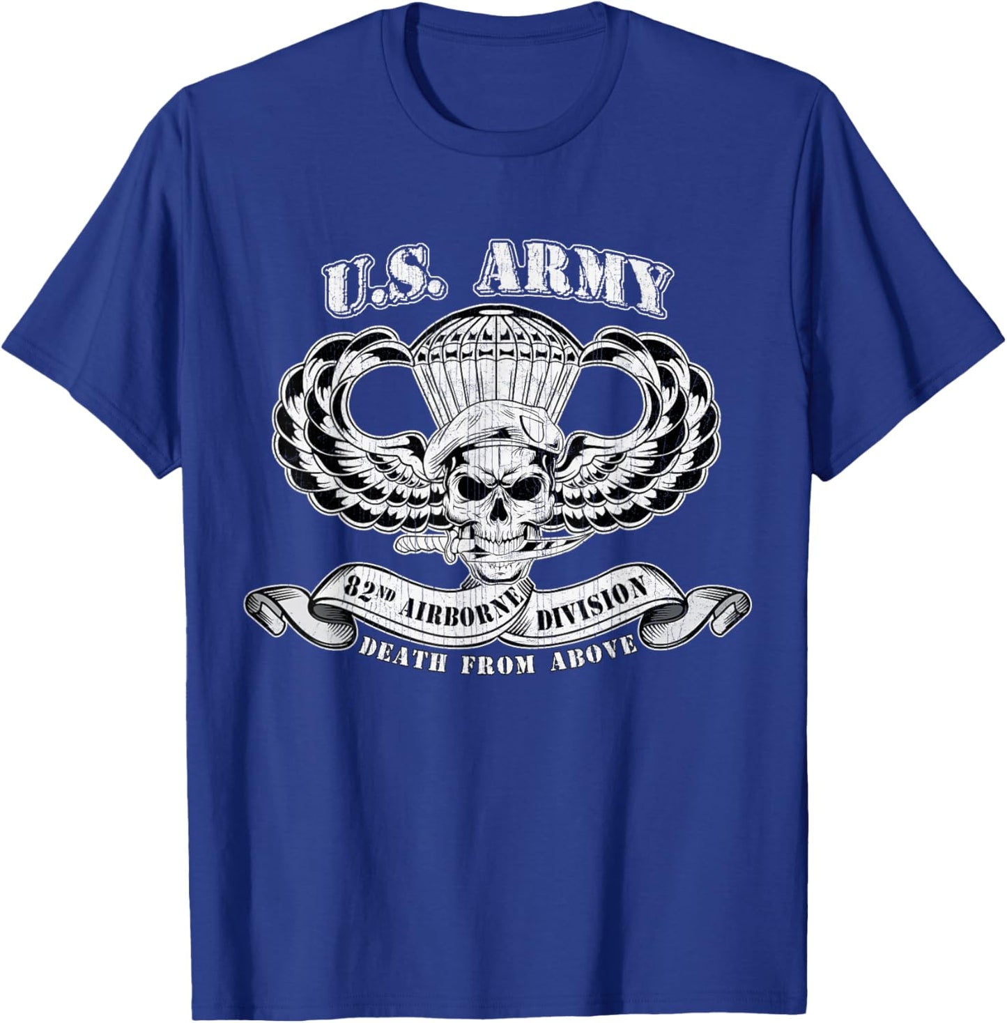 82nd Airborne Division Paratrooper Veteran Fort Bragg Gifts T-Shirt - T-Shirt | Royal