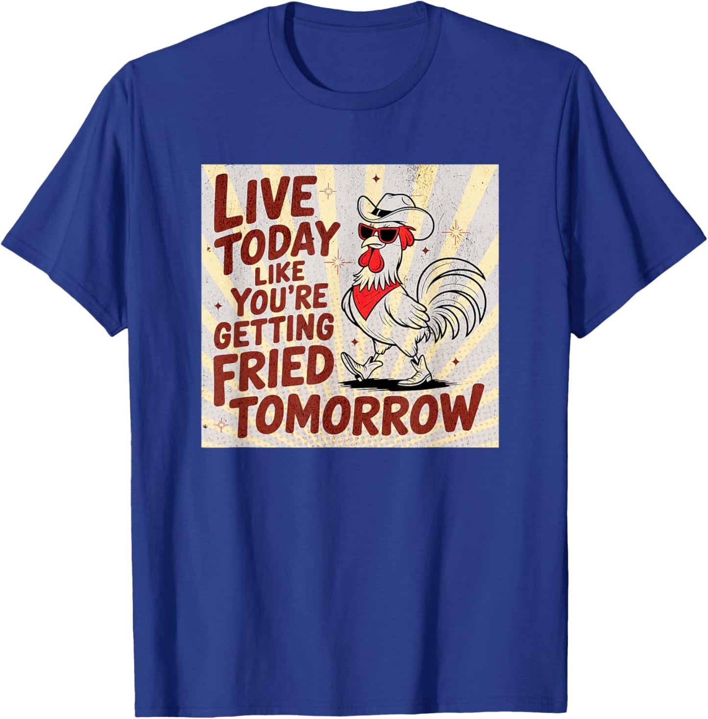 Funny Chicken Lover Humor Joke Farmers Foodies Homestead BBQ T-Shirt - T-Shirt | Royal