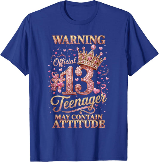 13 Year Old T-Shirt - T-Shirt | Royal