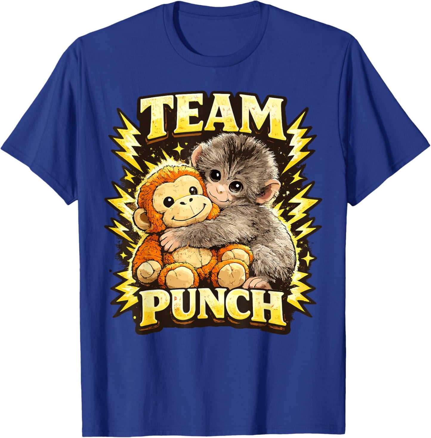 Cute Monkey Team Punch T-Shirt - T-Shirt | Royal