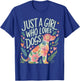 Just A Girl Who Loves Dogs Cute Dog Lady T-Shirt - T-Shirt | Royal