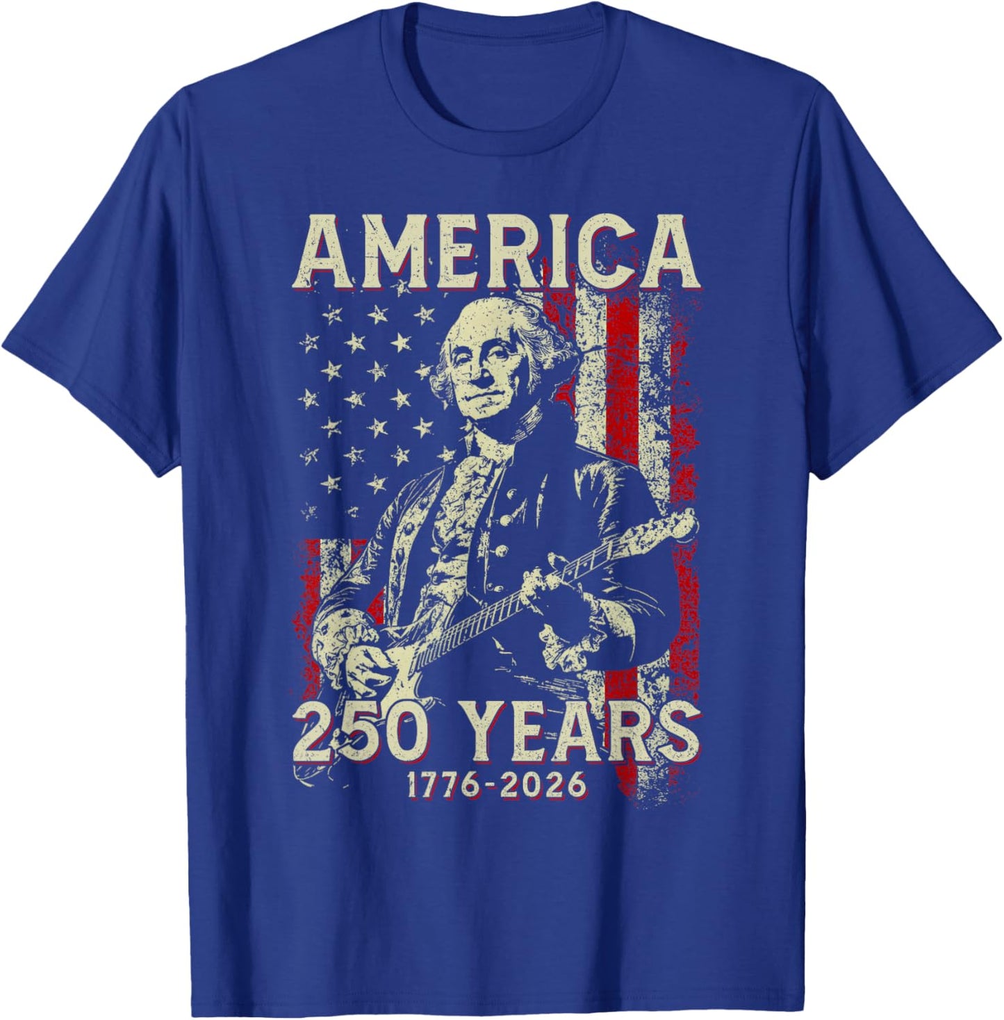 250 Years American 250th Anniversary USA Patriotic 4th July T-Shirt - T-Shirt | Royal