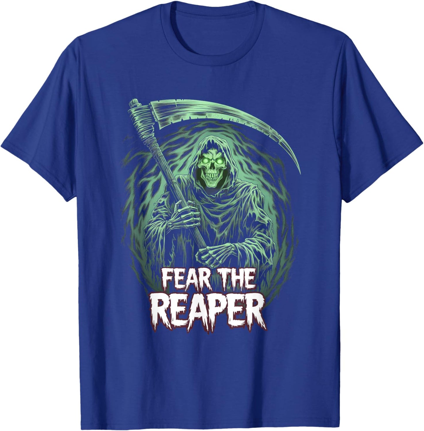 Grim Reaper Fear the Reaper Swirling Fog Art Horror Fans T-Shirt - T-Shirt | Royal