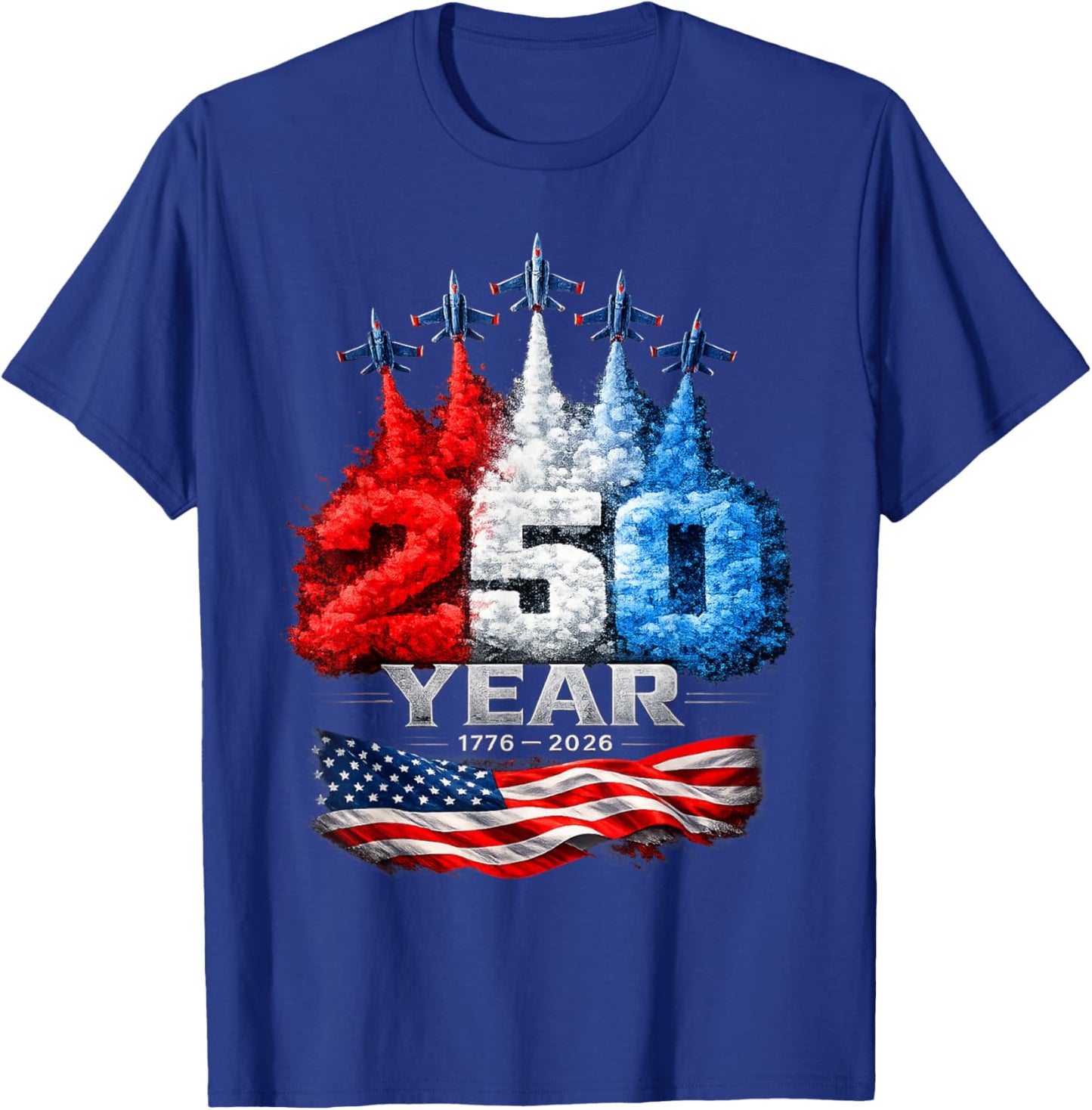 250th Anniversary USA Patriotic 250 Years American 4th July T-Shirt - T-Shirt | Royal