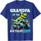 Grandpa of the Birthday Boy Monster Truck Dinosaur Party T-Shirt - T-Shirt | Royal