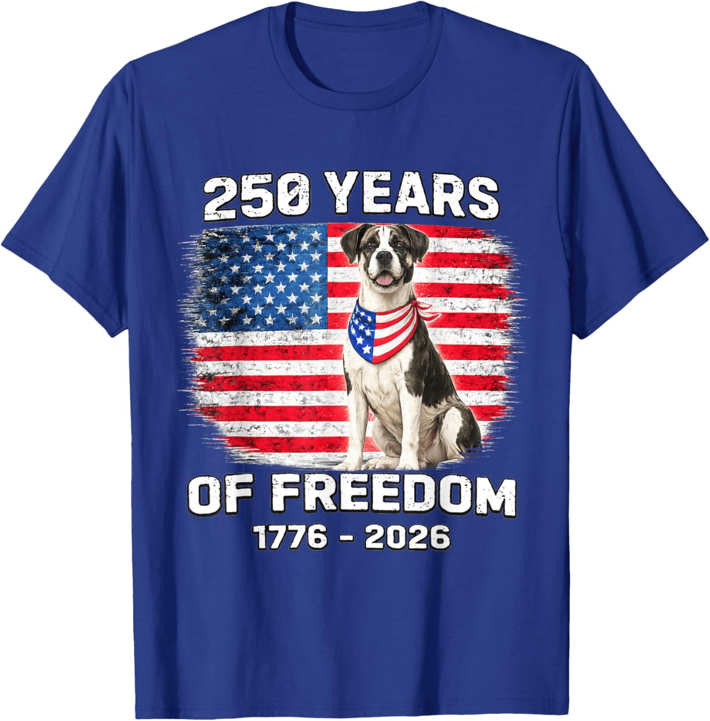 250 Years America Anniversary Great Dane 250th Anniversary T-Shirt - T-Shirt | Royal