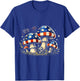 Fourth of July Patriotic American Flag Mushrooms T-Shirt - T-Shirt | Royal