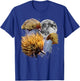 Retro Three Echidna Howling at The Moon Animal Lover Graphic T-Shirt - T-Shirt | Royal