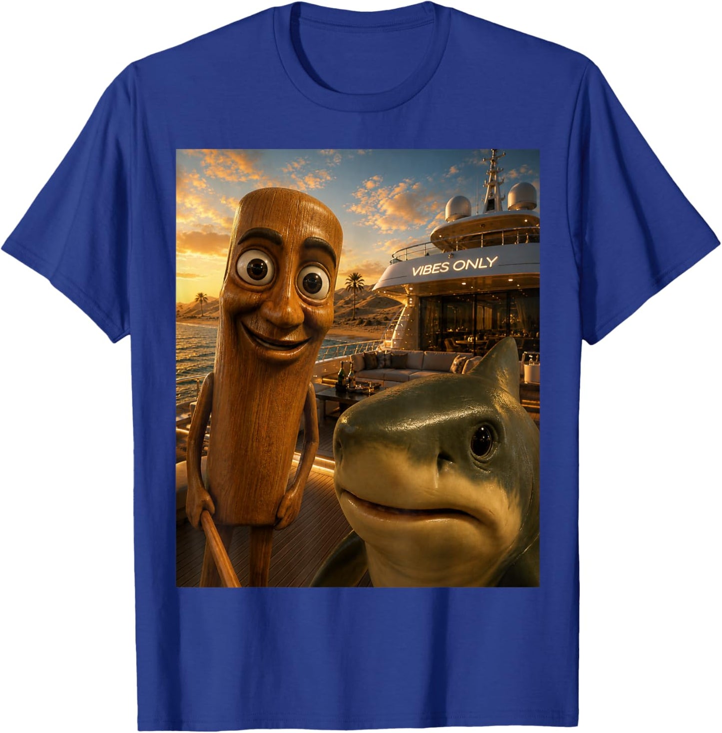 Tralalero Tralala Meme and Tung Tung Sahur Italian Brainrot T-Shirt - T-Shirt | Royal