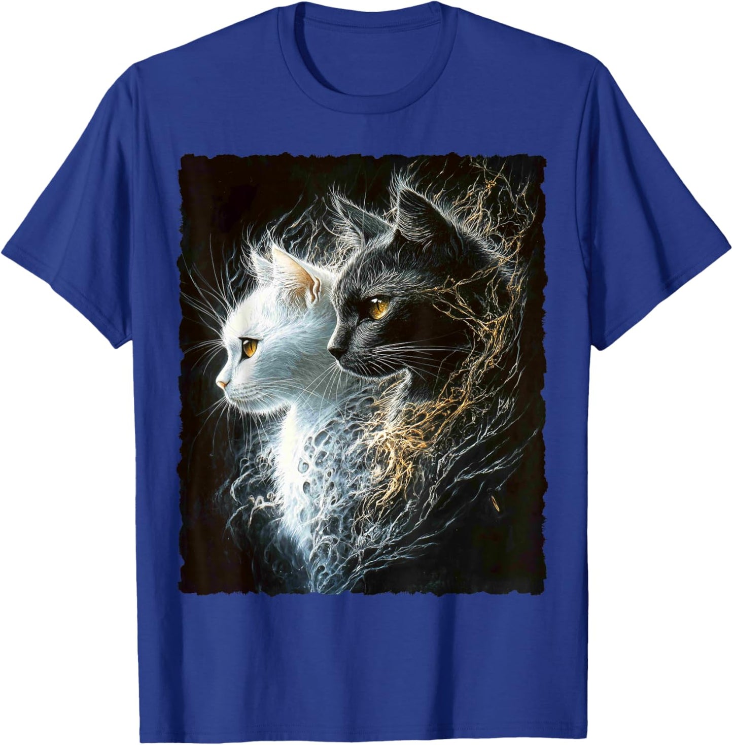 Cute Magical Cat Kitten Fantasy Art Design T-Shirt - T-Shirt | Royal