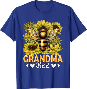 Bee Lover Grandma Costume Beekeeper Mother's Day Sunflowers T-Shirt - T-Shirt | Royal