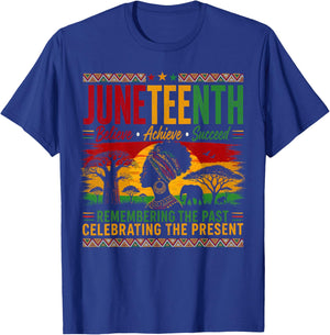 Juneteenth 1865 Believe Succeed Remembering The Past African T-Shirt - T-Shirt | Royal