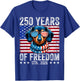 250 Anniversary USA Dog Dachshund 4th of July T-Shirt - T-Shirt | Royal