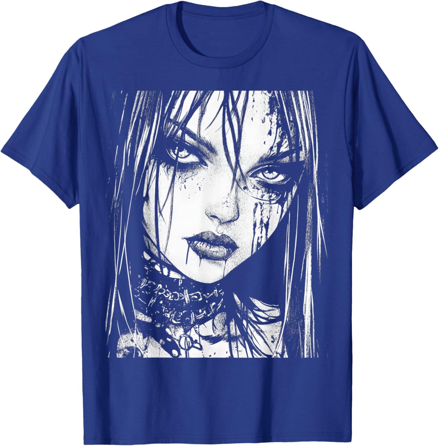 Goth Grunge Girl Waifu Demon Anime Horror Alt Aesthetic T-Shirt - T-Shirt | Royal