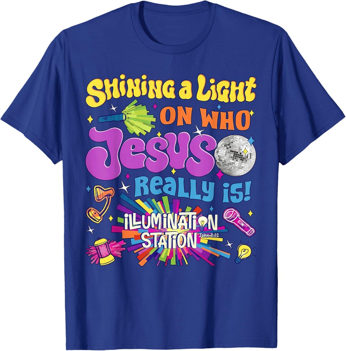Jesus Light of The World Illumination Station VBS 2026 T-Shirt - T-Shirt | Royal