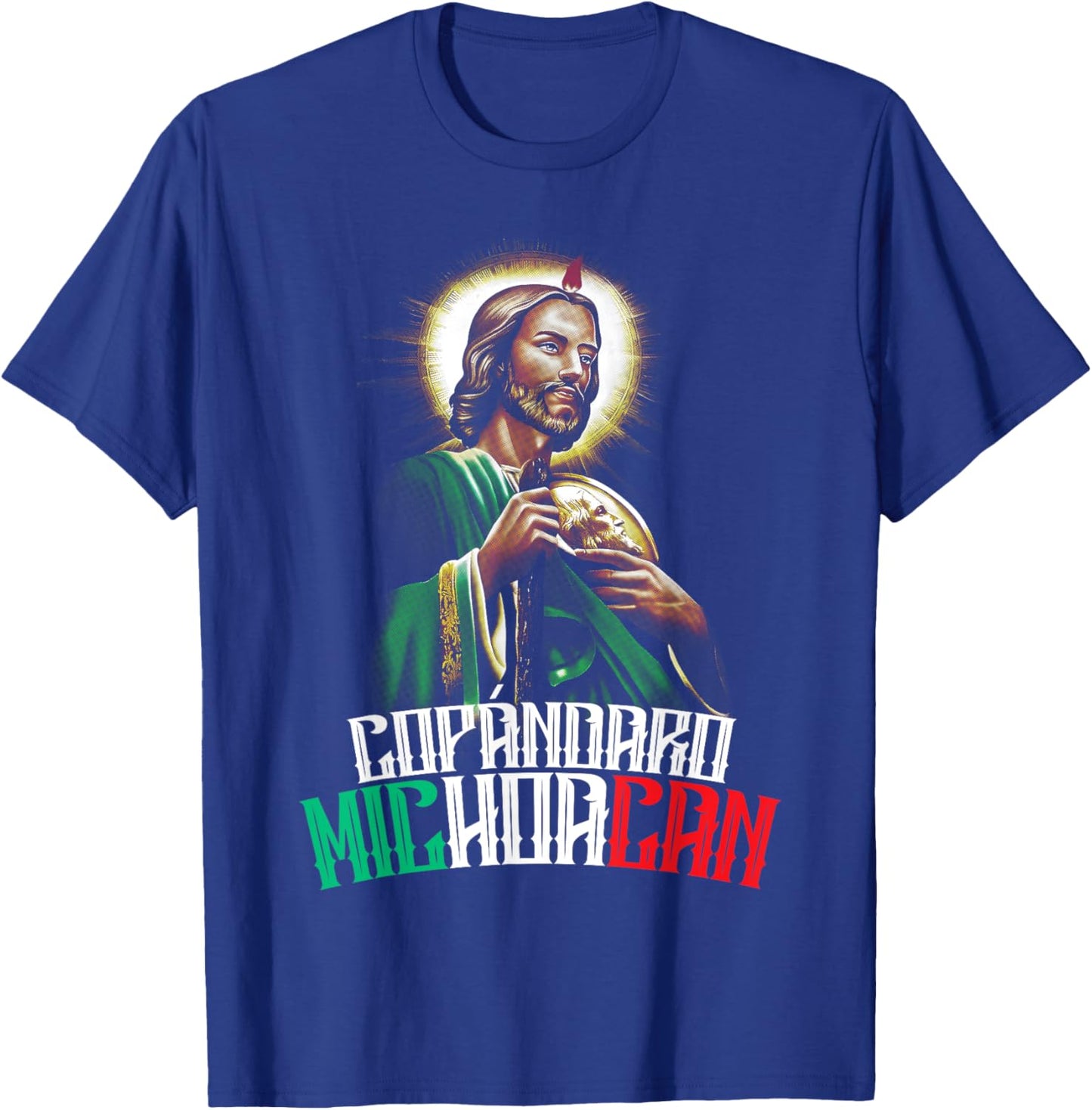Saint Jude Thaddeus Copándaro Michoacán San Judas Tadeo T-Shirt - T-Shirt | Royal